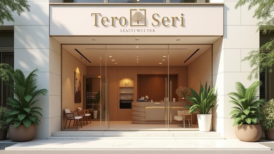 Muka depan salun Teroka Seri yang mengalu-alukan di Setia Alam