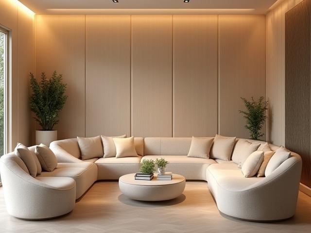 Ruang menunggu yang selesa dan mewah di spa